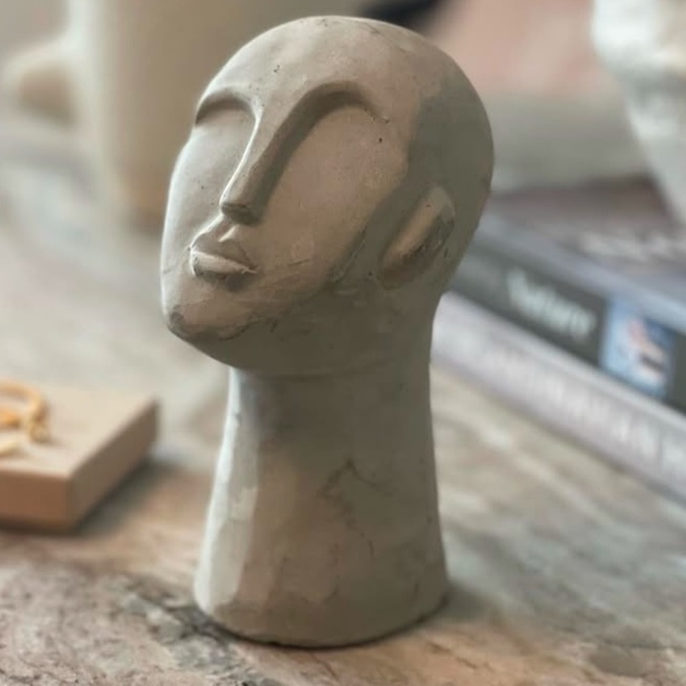 Villa Collection Denmark Concrete Head Figure Sculpture Decoration